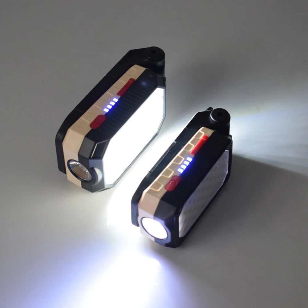 

2021NEW Portable LED COB Rechargeable Magnetic Work Light Flashlight Waterproof Camping Lantern Magnet Design with Power Display