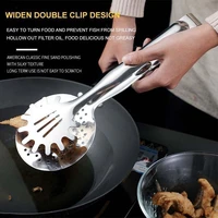 kitchen frying filter shovel clamp stainless steel tongs vegetables snack fried food strainer kitchen accessories