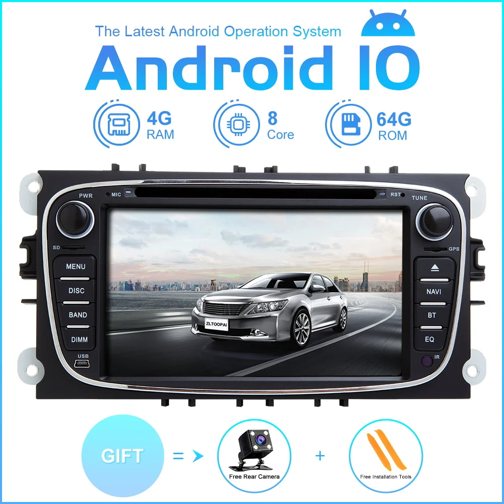 Автомагнитола Android 10 0 для Ford Focus 2 S Max C Mondeo 4 Galaxy Kuga 2008 2010 GPS магнитола автомобильный