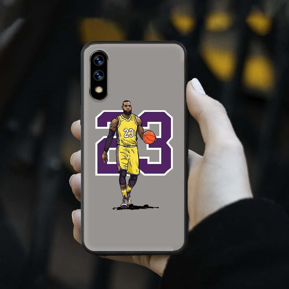 

basketball player James Jordan Phone Case hull For huawei honor play 6 7 8 9 10 view 20 A X i pro lite black cell cover 3D funda