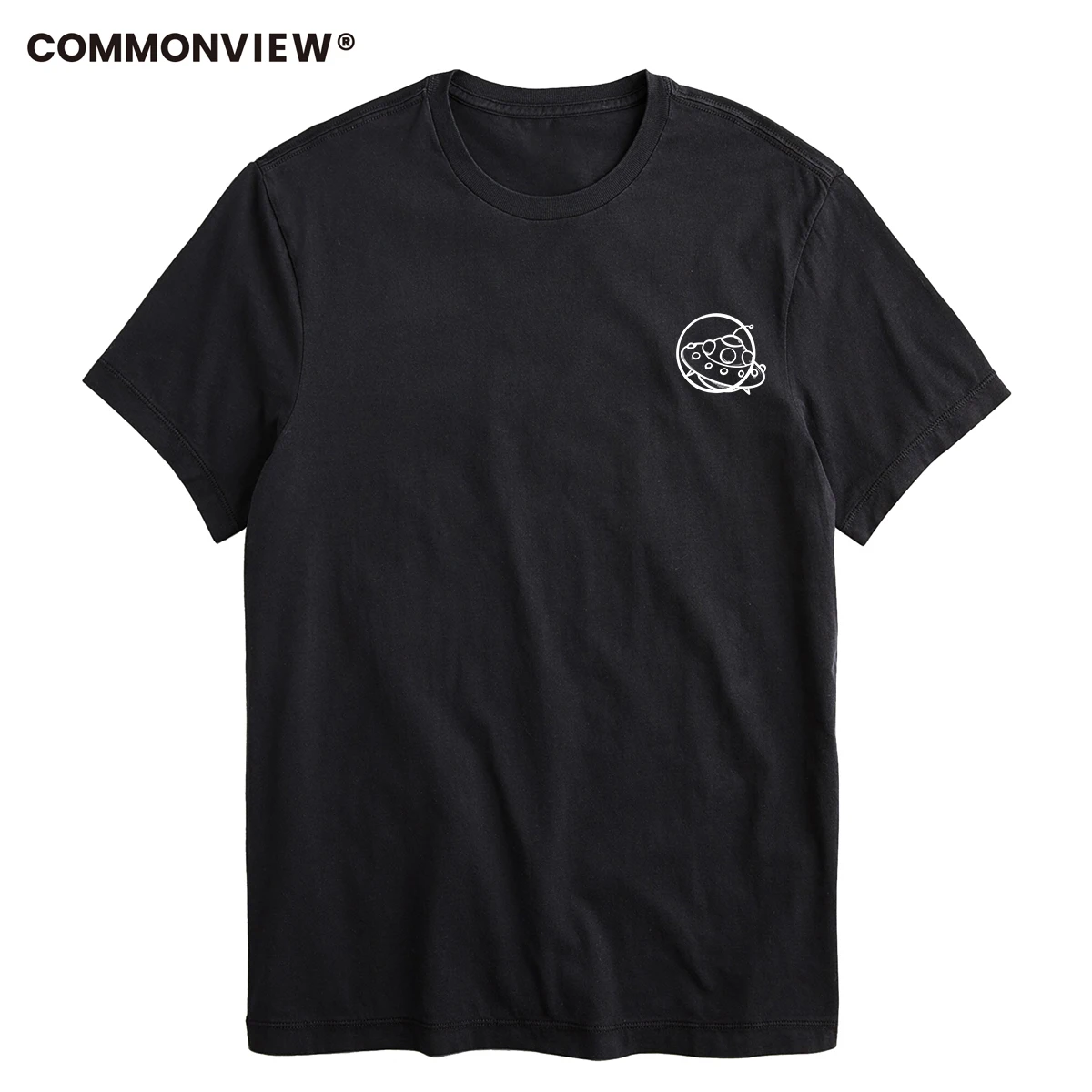 COMMONVIEW/Хлопковые повседневные мужские футболки с космическим кораблем