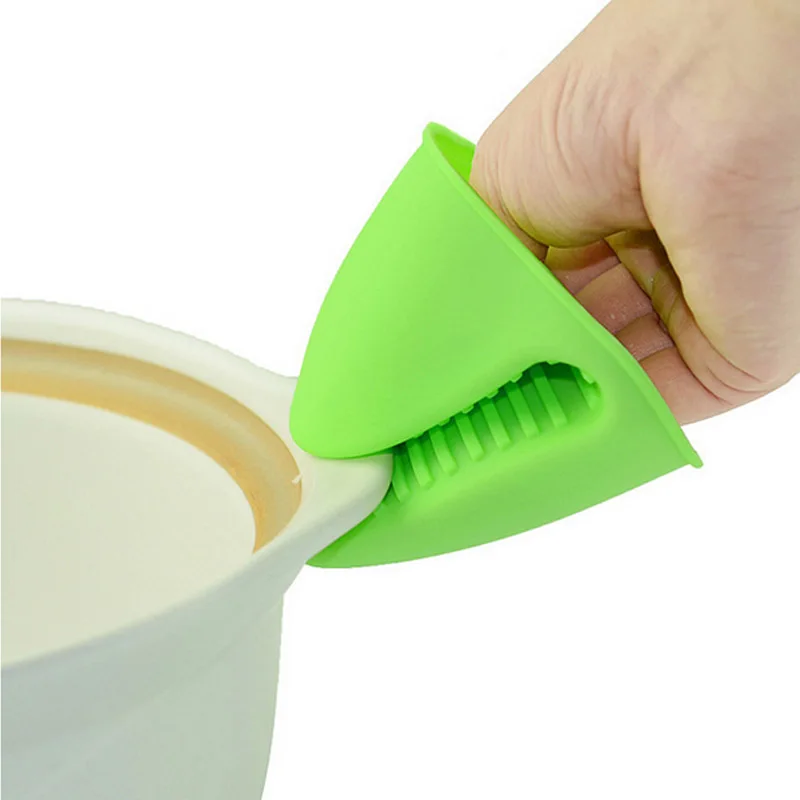 1pcs Kitchen Silicone Heat Resistant Clips Insulation Non Stick Anti-slip Pot Bowel Holder Clip Cooking Baking Oven