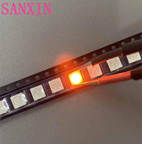 1000 шт. SMD 5050 LED Chip Orange 20mA DC 2V светодиодный светильник светодиод лампы 600-605nm