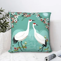 cranes by andrea square pillowcase cushion cover creative zipper home decorative room nordic 4545cm