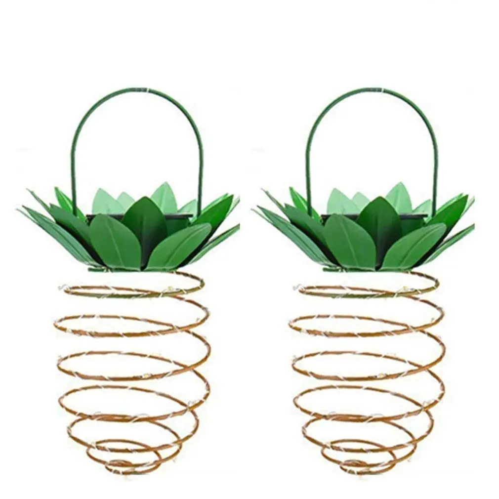 2 шт./компл. солнечные садовые светильники в форме ананаса открытый подвесной