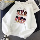 Толстовка с принтом you are black для девочек, зимний флисовый свободный спортивный костюм с цветочным принтом