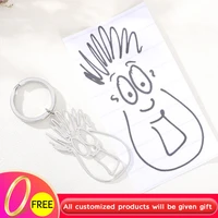 custom childrens drawing keychain kids art child artwork personalized name keyring custom jewelry bff christmas gifts for kids