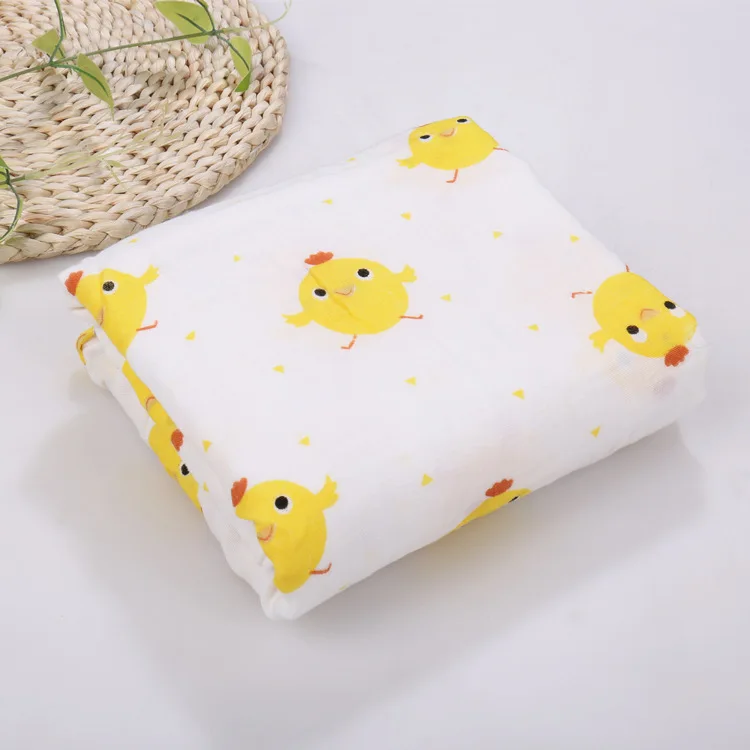 

Cartoon Pure Cotton Muslin Bandage Two-layer Washing Gauze Bath Towel Air-conditioned Room in Summer