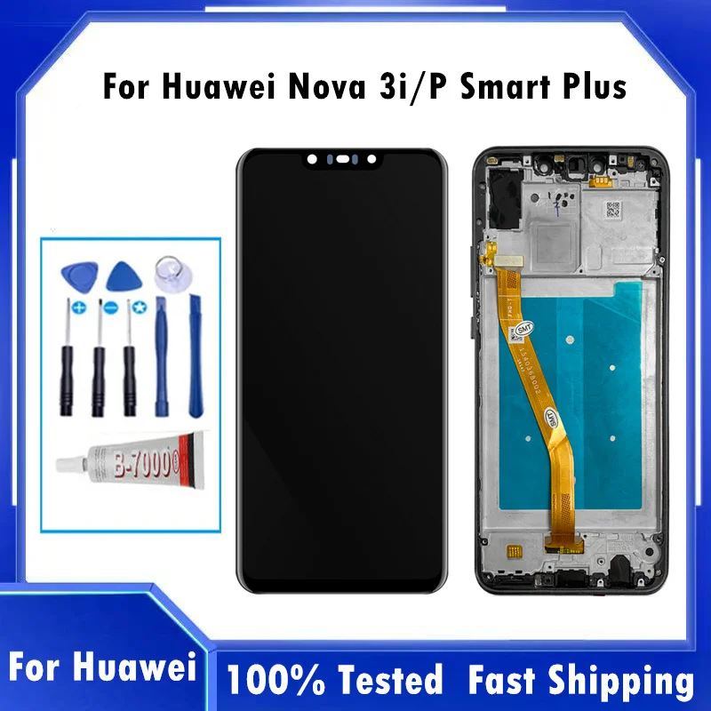 Для Huawei Nova 3i INE-LX1 LX2 ЖК-дисплей сенсорный экран дигитайзер с рамкой для P Smart Plus