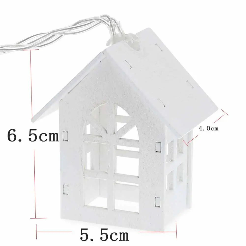 New LED Garland Wood House String Light 2m 10LEDs Room Decor String Lamp Wedding Party Holiday Fairy Lights Novelty Lamp