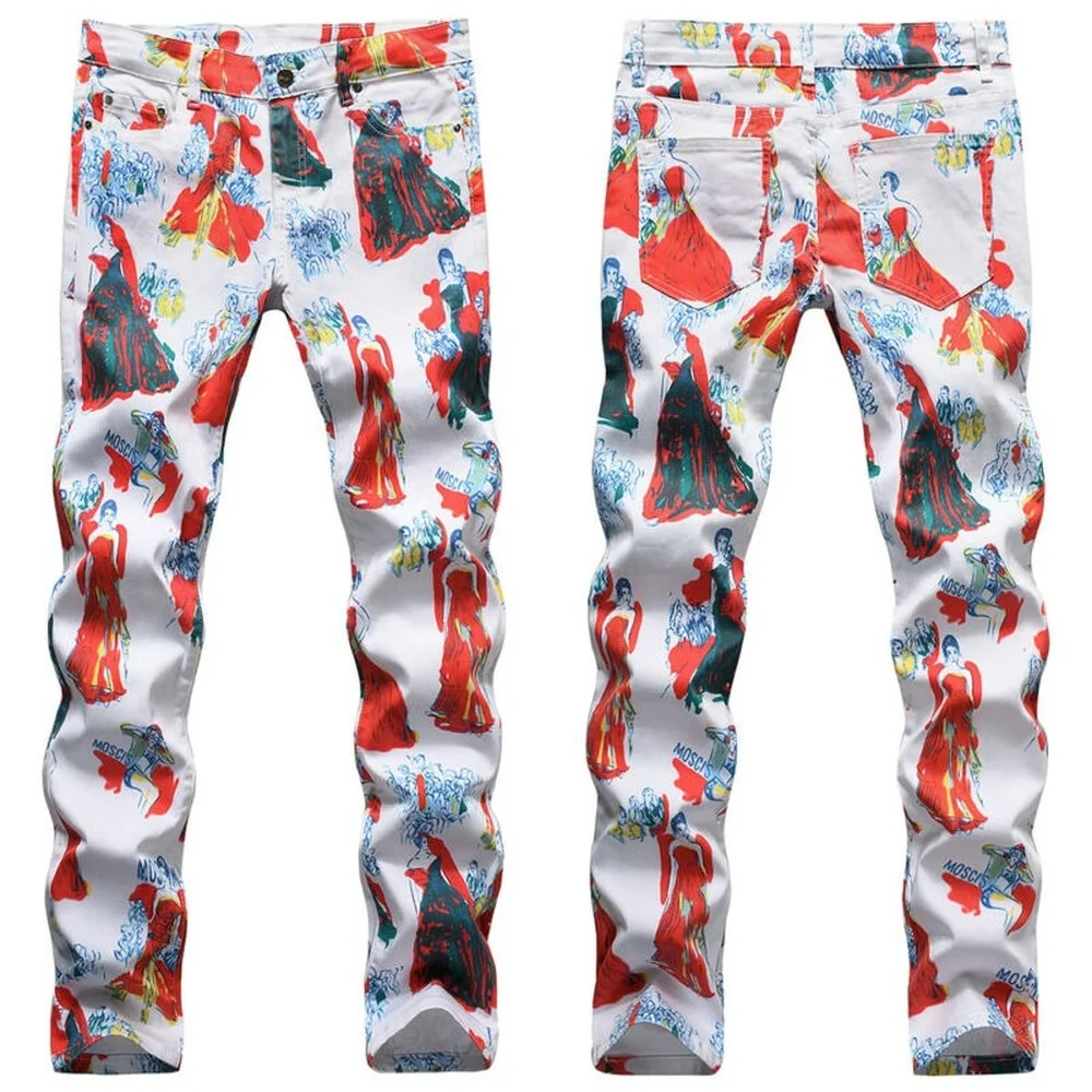 

Men Stretchy Jeans Basic Casual Work Denim Jeans Slim Fit Fashion Soft Pants UK