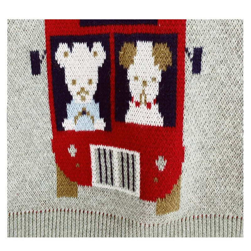 

3 - 24M Cartoon Printed Sweater Vest Kids Spring and Autumn Boy Knitted Cotton New Born Baby Boy Clothes Toddler Sweater Jacket