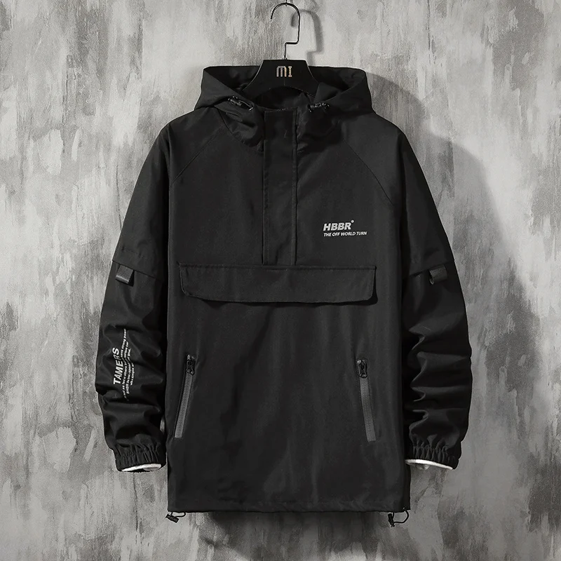 

Men Jackets And Coats Loose Streetwear Casual Outwear Coats Hip Hop Men's Windbreaker Overcoat