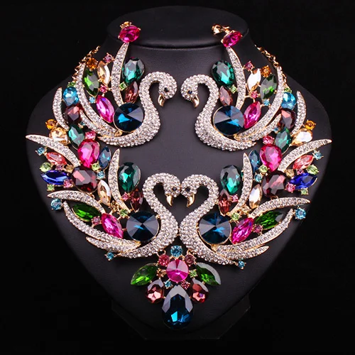 Модные синие туфли с украшением в виде кристаллов Лебедь наборы свадебных