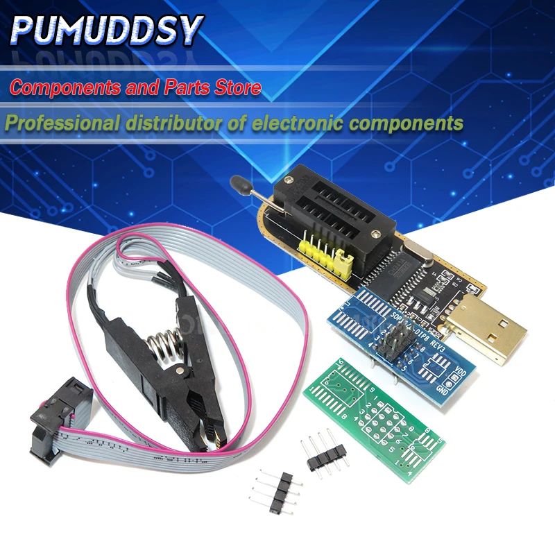 USB-программатор CH341A 24 25 серия EEPROM модуль программатора с флэш-BIOS + зажим SOIC8 SOP8 для