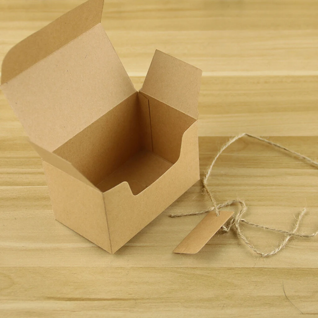 Подарочные коробки из крафт-бумаги 50 шт. бирки для конфет тортов печенья вечерние