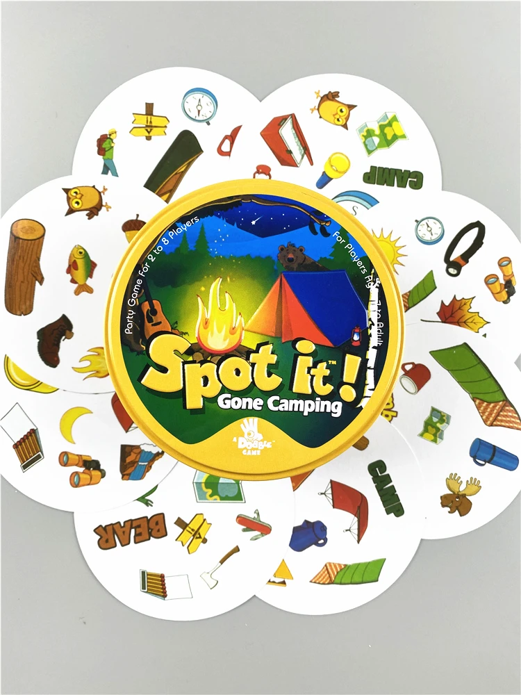 

Spot It Dobble Card Game Table Board Game For Family Holiday Party Office Leisure Desk Dobble Game Go Camping Metal Tin Box