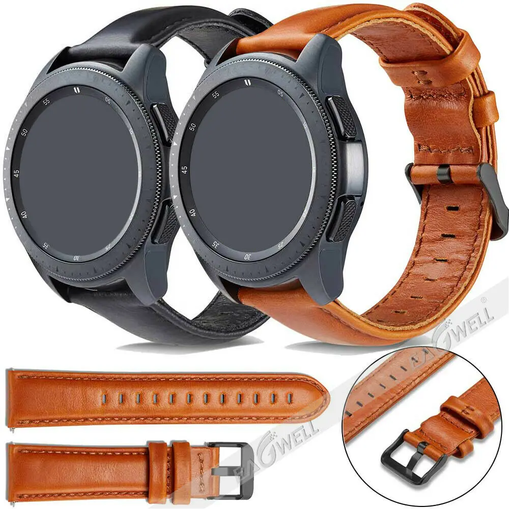 Быстросъемный ремешок для часов из натуральной кожи 20 мм 22 универсальный Samsung Gear2