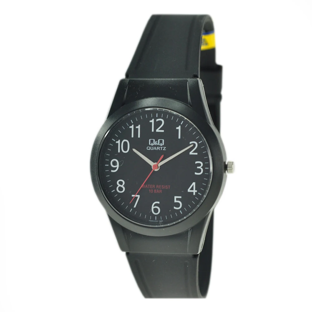 Q&Q VQ50J024 Мужские кварцевые наручные круглые часы 100 м (WR 10 BAR)|Кварцевые мужские