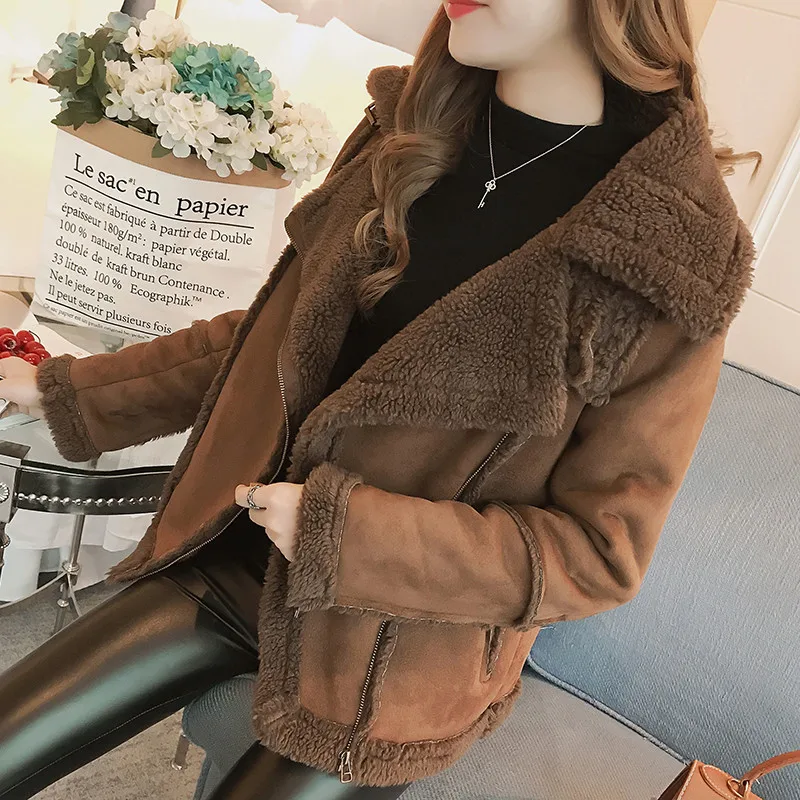 Новинка 2020 модное пальто из овечьей шерсти женская зимняя короткая