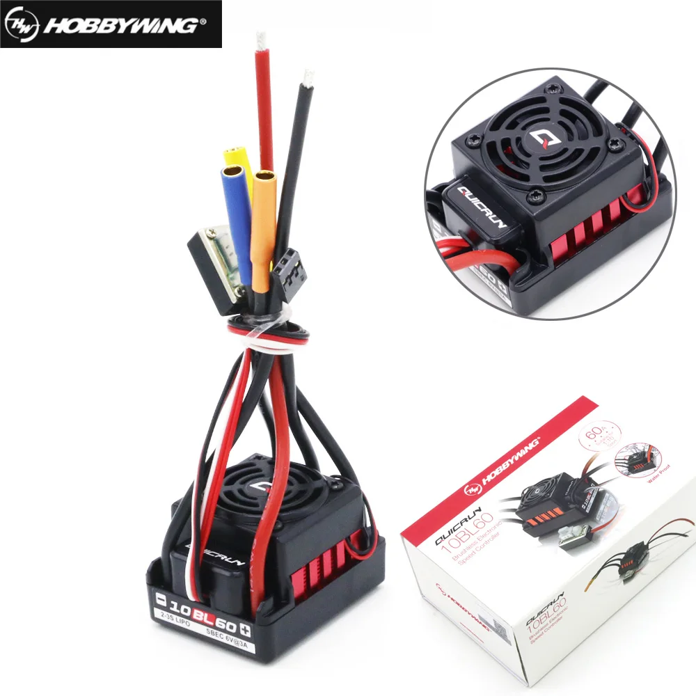 Безсенсорные бесщеточные контроллеры скорости Hobbywing QuicRun-WP-10BL60 60A ESC для