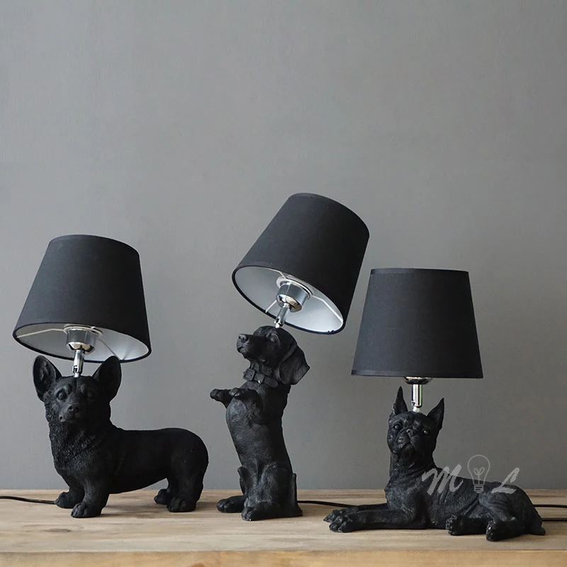 Современная настольная лампа с животными из смолы настольные лампы для