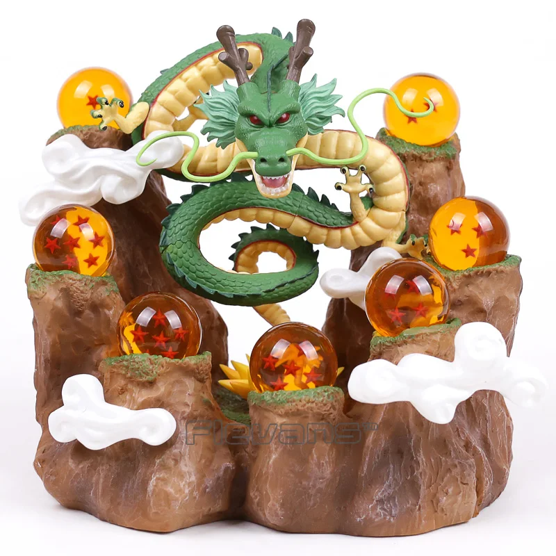 DBZ Shenron/горная подставка/7 хрустальных шариков ПВХ фигурки коллекционные модели