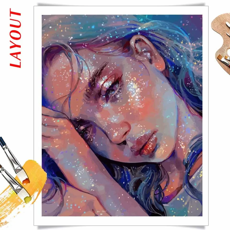 Набор для рисования по номерам на холсте с мультяшным цветком - купить выгодной