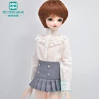 Одежда для кукол BJD, подходит для 40-62 см 13 14 SD MSD, модная мини-юбка, рубашка, кожаная обувь