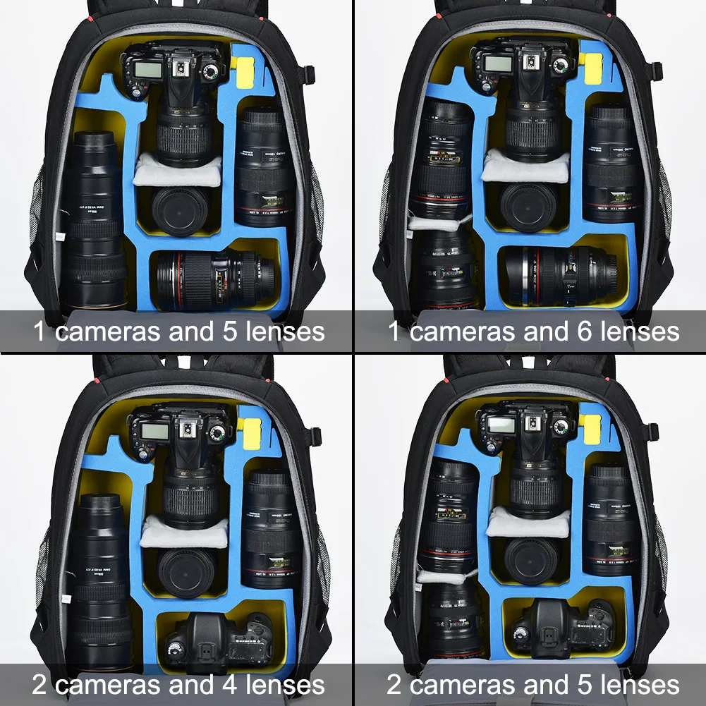 CADeN фотография сумка mochila fotografia DSLR камера сумки через плечо рюкзак для ноутбука Canon Nikon Путешествия противоударный объектив чехлы