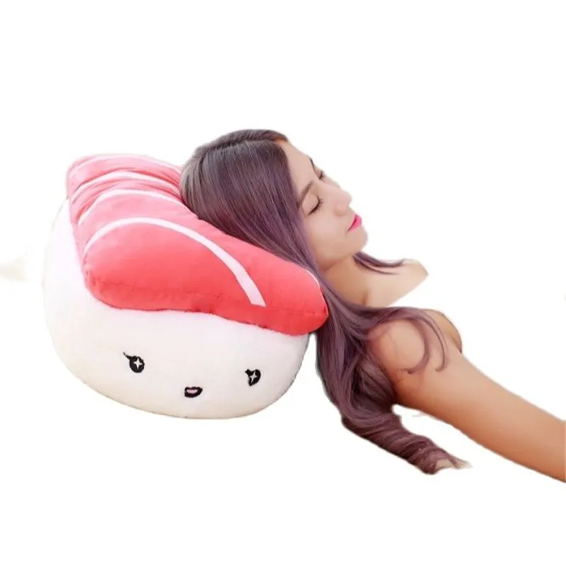 

40cm Creative Salmon Sushi Plush Toys Stuffed Soft Sofa Pillow Kawaii Cushion Simulation Food Doll Xmas Gift for Girls Kids