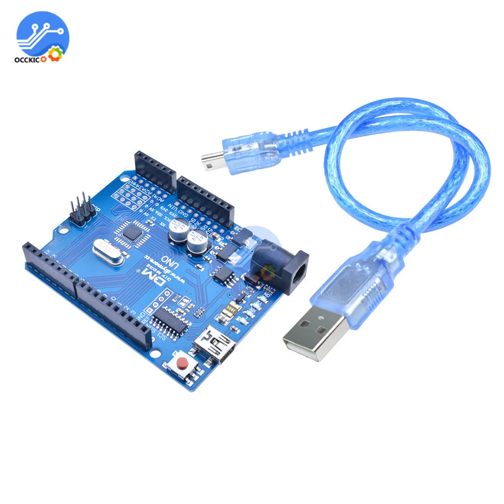 Макетная плата UNO R3 CH340 CH340G ATmega328P с мини usb драйвером для Arduino расширяющейся платой