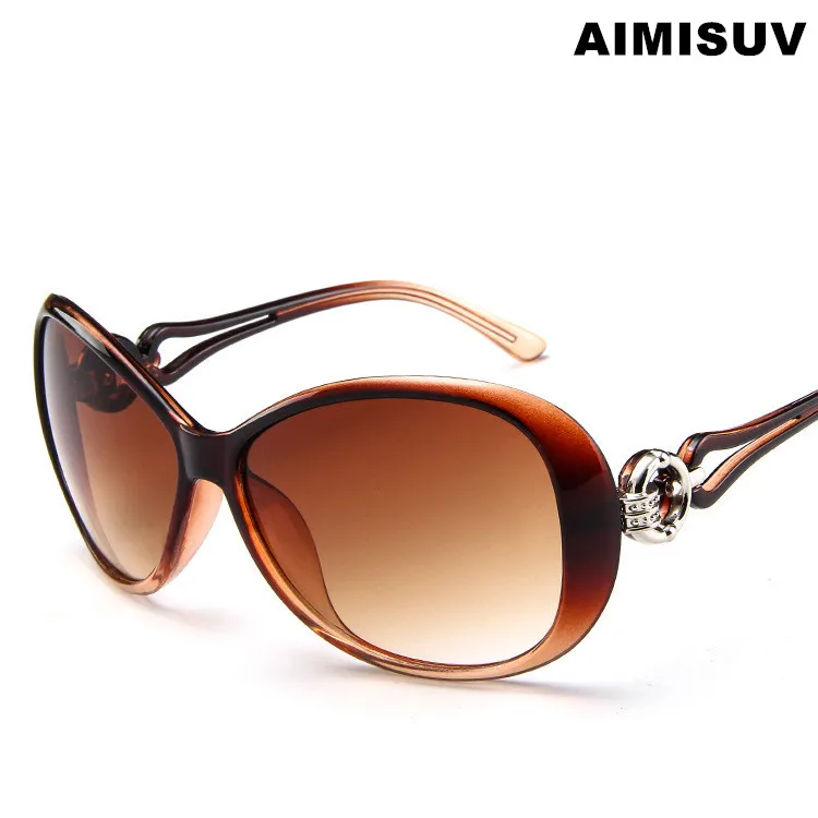 AIMISUV Fashion Classic Gradient Sunglasses Women Brand Designer Oversized Sun Glasses UV400 Retro driving glasses | Аксессуары для