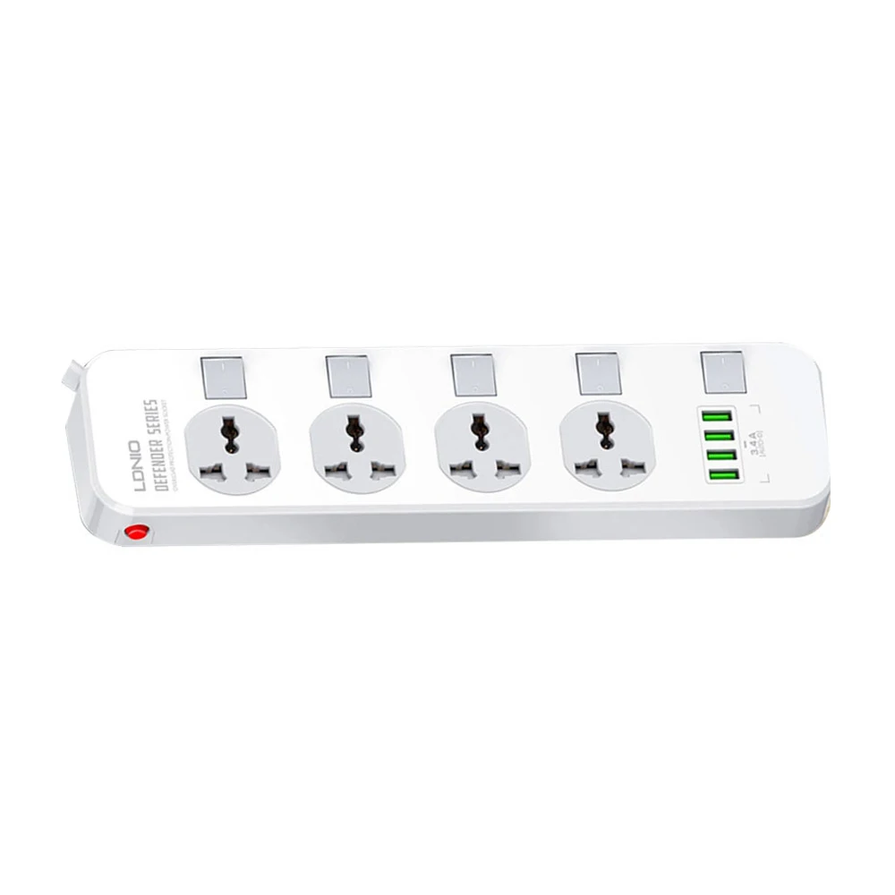 

EU Power Strip Portable EU Schuko type Sockets 2m Cable Multiple Electric Extension Socket With 4 USB Port US/UK Fast Charging