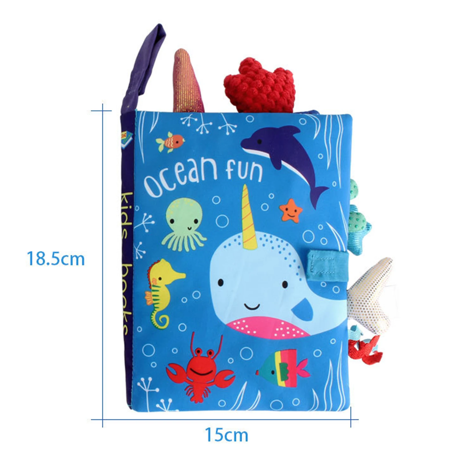 

Multifunctional Tear-Proof Ringing Paper Tail Cloth Book Baby Educational Toy