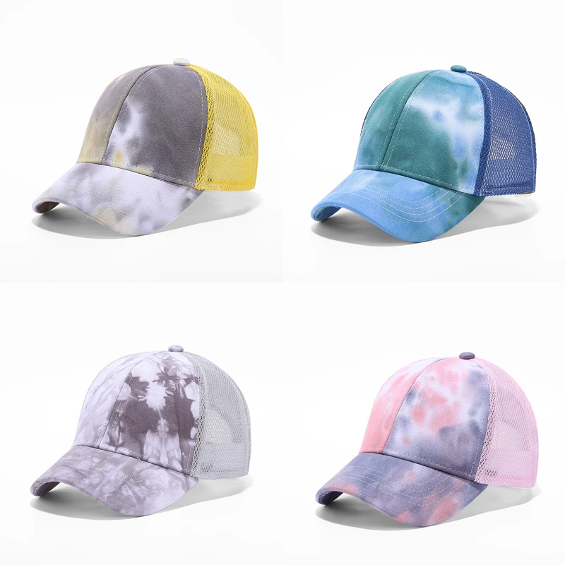 

Весенне-летние детские бейсболки Tie-dye Регулируемые головные уборы для мальчиков и девочек повседневные универсальные искусственные