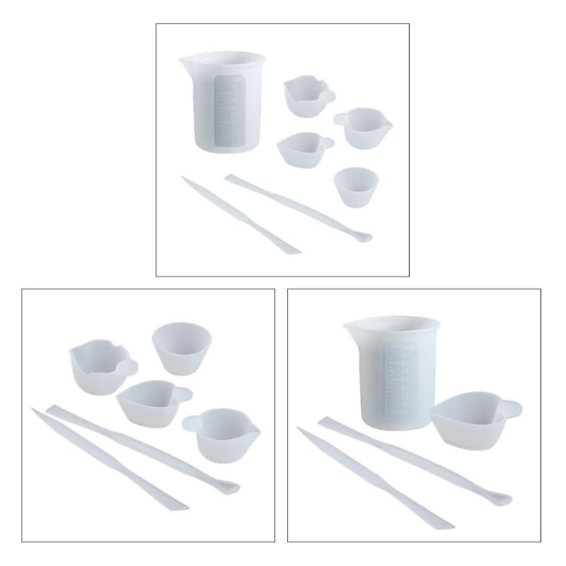 

1 Set Resin Art Mixing Measuring Cups Silicone Stir Stick Epoxy Mold DIY Tool W0YA