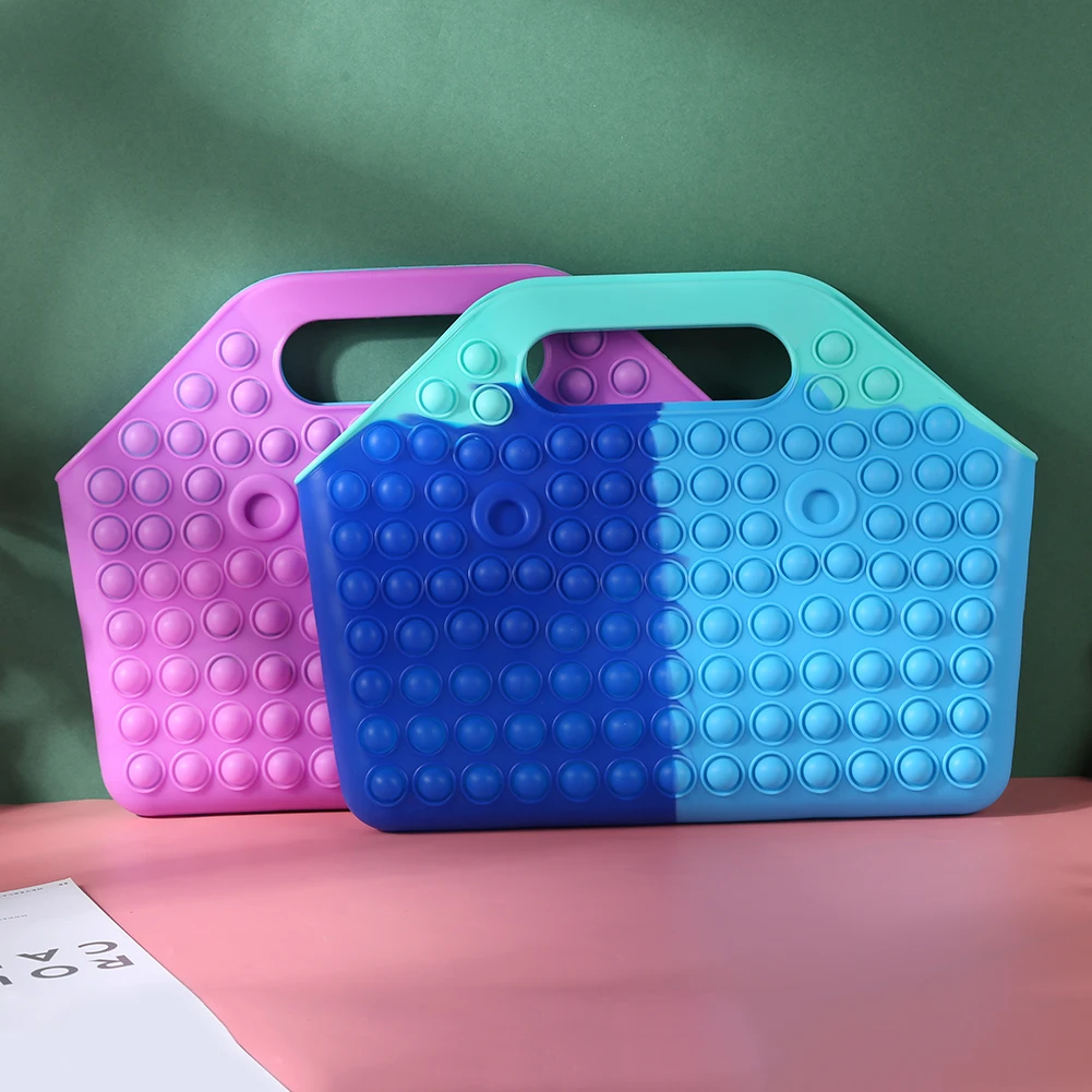 

Push Bubble Toys Handbag Squishy Stress Reliever Toy Children Girls Handbag Mom Travel Handbag Decompression Bag