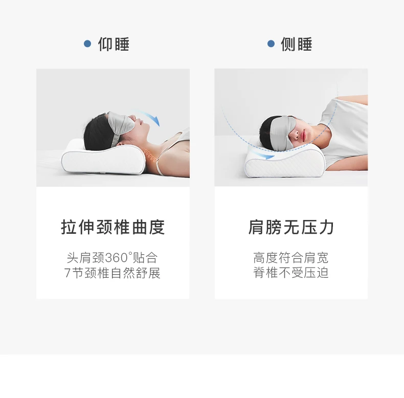 

Memory cotton pillow for slow rebound home sleep special single neck pillow for both men and women universal for all seasons
