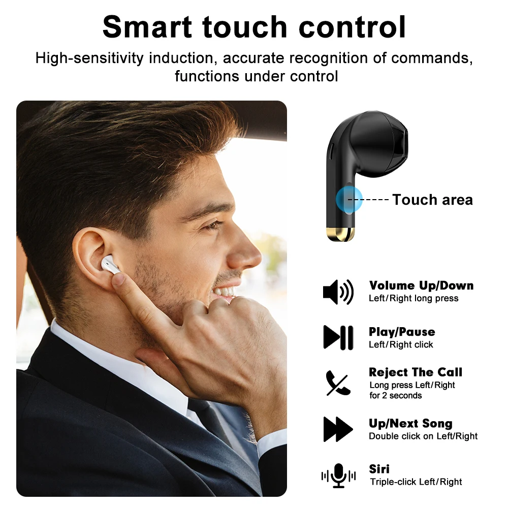 

2021 KOSPET PopBuds Bluetooth Earphones Wireless Bluetooth In-ear Headsets For All Smart Phone Sport headphones with Microphone