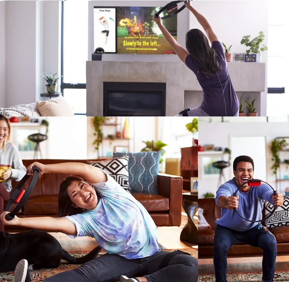 Фитнес-кольцо Kinect для игры RINGFIT Adventure с регулируемым эластичным ремешком для ног спортивный ремешок для NS Switch Joycon