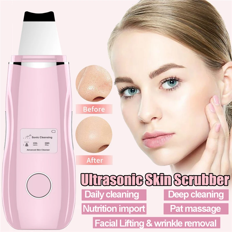 5 в 1 ультразвуковой ионный пилинг для лица удаление угрей OLED дисплей омоложение