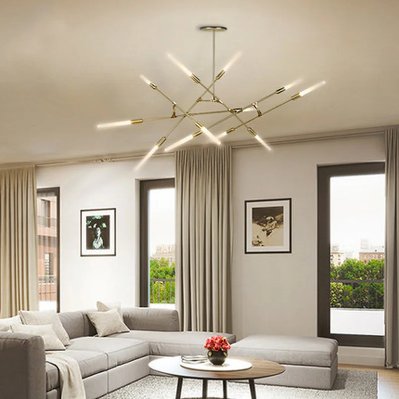 Люстра для скандинавского дерева освещение гостиной спальни ресторана ветка