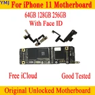 100% оригинальная разблокированная материнская плата для iPhone 11 с полными чипами, Бесплатная логическая плата iCloud с поддержкой обновления системы ios, сбез FaceID