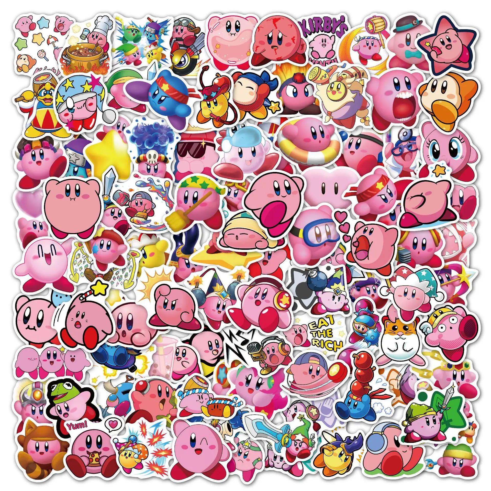 

10/30/50/100Pcs Anime Game Cartoon Kirby Sticker Skateboard Luggage Phone Guitar Cute Graffiti DIY Deco Stickers Decals Kids Toy