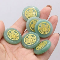 6pcs natural chakra stones healing reiki maple leaf green aventurine healing natural stone divination