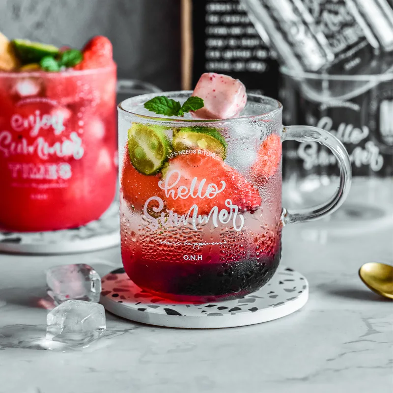 Стеклянная Кружка Молочный Сок кофейная чашка креативные белые термостойкие