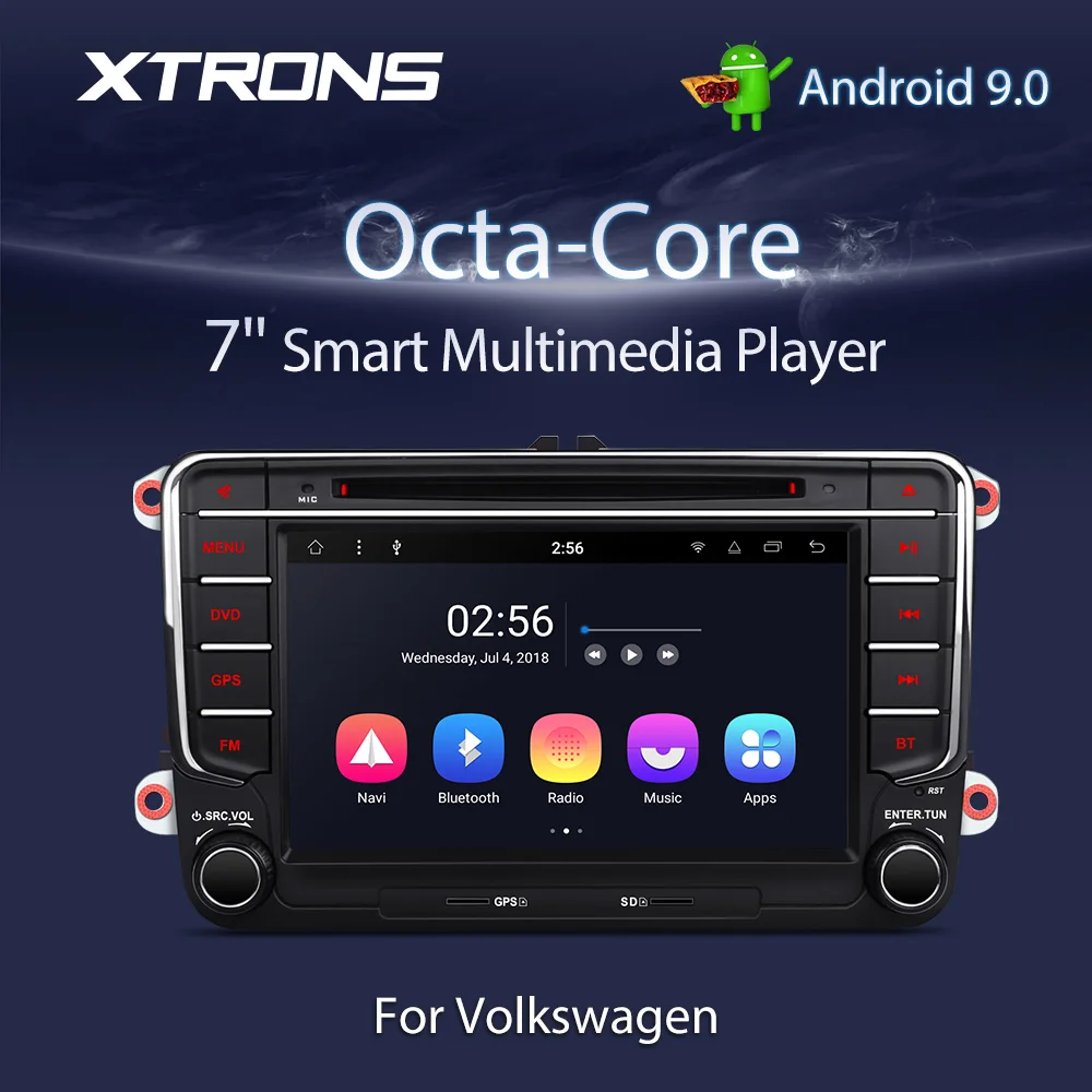 XTRONS 7 ''Android 9 0 Восьмиядерный автомобильный dvd плеер GPS для Volkswagen Vento Transporter Multivan