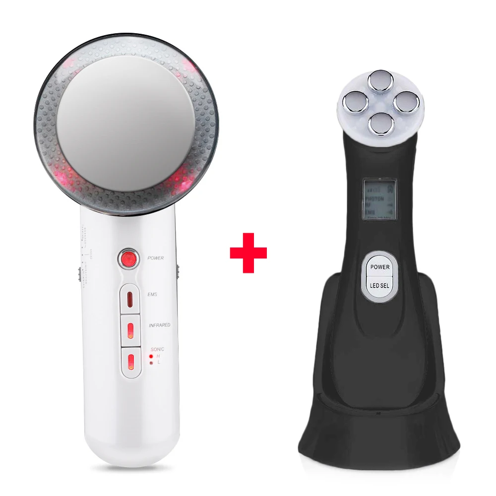 RF &amp EMS радио Мезотерапия Электропорации + ультразвуковая кавитация лица красота