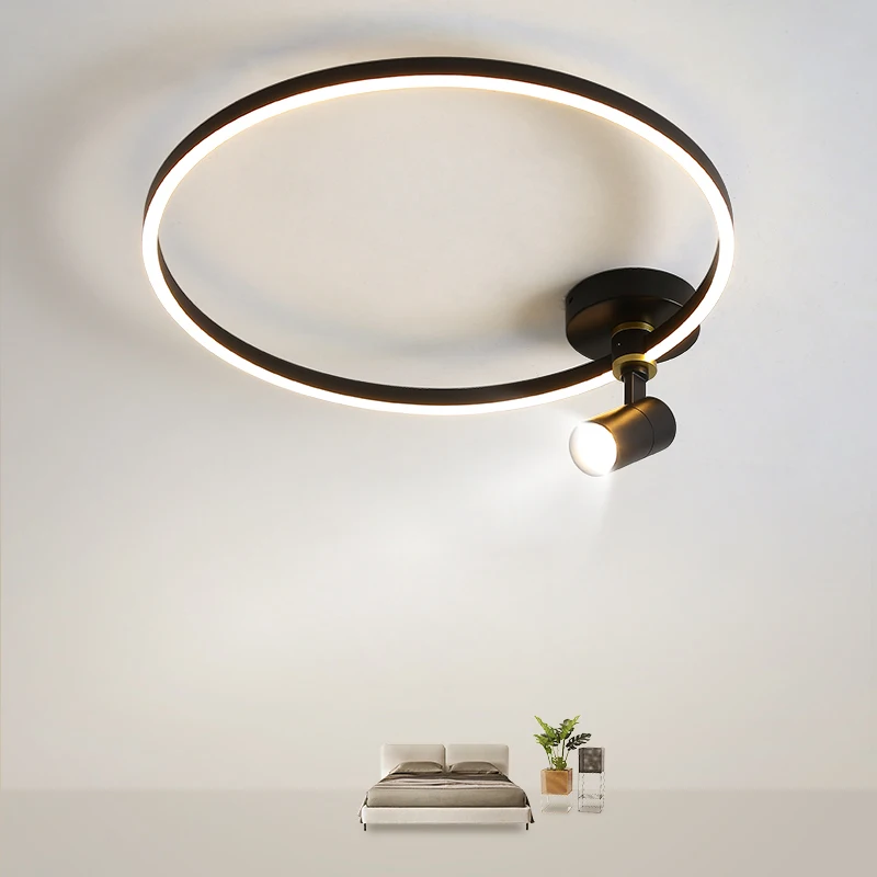 

Hot Sale Modern LED Ceiling Lights For Living Room Bedroom Dining Room Luminaires White&Black Ceiling Lamps Fixtures AC110V 220V